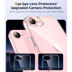 FLLAO Coque pour iPhone 17e /iPhone 16e avec 2 Pièces de Verre Trempé, Protection Complète de l'appareil Photo,Antichoc Antirayu