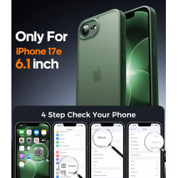 FLLAO Coque pour iPhone 17e /iPhone 16e avec 2 Pièces de Verre Trempé, Protection Complète de l'appareil Photo,Antichoc Antirayu