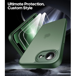 FLLAO Coque pour iPhone 17e /iPhone 16e avec 2 Pièces de Verre Trempé, Protection Complète de l'appareil Photo,Antichoc Antirayu