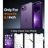 FLLAO Coque pour iPhone 17e /iPhone 16e avec 2 Pièces de Verre Trempé, Protection Complète de l'appareil Photo,Antichoc Antirayu