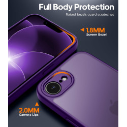 FLLAO Coque pour iPhone 17e /iPhone 16e avec 2 Pièces de Verre Trempé, Protection Complète de l'appareil Photo,Antichoc Antirayu