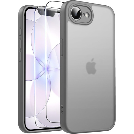 FLLAO Coque pour iPhone 17e /iPhone 16e avec 2 Pièces de Verre Trempé, Protection Complète de l'appareil Photo,Antichoc Antirayu