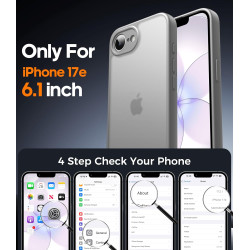 FLLAO Coque pour iPhone 17e /iPhone 16e avec 2 Pièces de Verre Trempé, Protection Complète de l'appareil Photo,Antichoc Antirayu