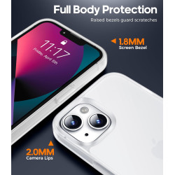 FLLAO Coque pour iPhone 13/iPhone 14 6,1 Pouces, avec 2 Pièces de Verre Trempé, Militaire Étui Antichoc Antirayures, Housse de T