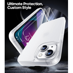 FLLAO Coque pour iPhone 13/iPhone 14 6,1 Pouces, avec 2 Pièces de Verre Trempé, Militaire Étui Antichoc Antirayures, Housse de T