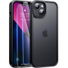 FLLAO Coque pour iPhone 13/iPhone 14 6,1 Pouces, avec 2 Pièces de Verre Trempé, Militaire Étui Antichoc Antirayures, Housse de T