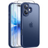 FLLAO Coque pour iPhone 17 avec 2 Pièces de Verre Trempé, Militaire Étui de Mince Bumper Housse, Silicone en Gel TPU Souple Comp