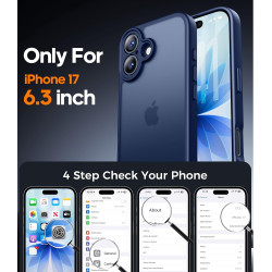FLLAO Coque pour iPhone 17 avec 2 Pièces de Verre Trempé, Militaire Étui de Mince Bumper Housse, Silicone en Gel TPU Souple Comp