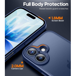 FLLAO Coque pour iPhone 17 avec 2 Pièces de Verre Trempé, Militaire Étui de Mince Bumper Housse, Silicone en Gel TPU Souple Comp