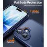 FLLAO Coque pour iPhone 17 avec 2 Pièces de Verre Trempé, Militaire Étui de Mince Bumper Housse, Silicone en Gel TPU Souple Comp
