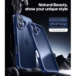 FLLAO Coque pour iPhone 17 avec 2 Pièces de Verre Trempé, Militaire Étui de Mince Bumper Housse, Silicone en Gel TPU Souple Comp
