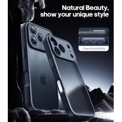 FLLAO Coque pour iPhone 17 Pro avec 2 Pièces de Verre Trempé, Militaire Étui de Mince Bumper Housse, Silicone en Gel TPU Souple 