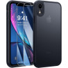 FLLAO Mat Coque Compatible avec iPhone XR et 2 Pièces Protection Verre Trempé,Protection Antichoc Qualité Militaire,Anti-Jauniss