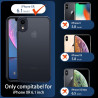 FLLAO Mat Coque Compatible avec iPhone XR et 2 Pièces Protection Verre Trempé,Protection Antichoc Qualité Militaire,Anti-Jauniss