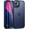 FLLAO Coque pour iPhone 13/iPhone 14 6,1 Pouces, avec 2 Pièces de Verre Trempé, Militaire Étui Antichoc Antirayures, Housse de T