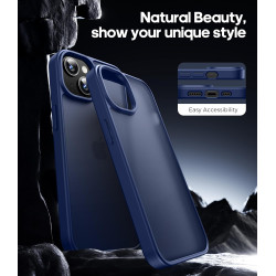 FLLAO Coque pour iPhone 13/iPhone 14 6,1 Pouces, avec 2 Pièces de Verre Trempé, Militaire Étui Antichoc Antirayures, Housse de T
