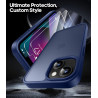 FLLAO Coque pour iPhone 13/iPhone 14 6,1 Pouces, avec 2 Pièces de Verre Trempé, Militaire Étui Antichoc Antirayures, Housse de T