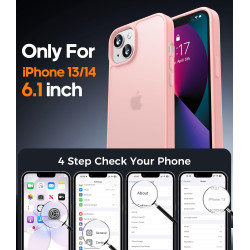 FLLAO Coque pour iPhone 13/iPhone 14 6,1 Pouces, avec 2 Pièces de Verre Trempé, Militaire Étui Antichoc Antirayures, Housse de T