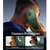 FLLAO Coque pour iPhone 15 avec 2 Pièces de Verre Trempé, Militaire Étui de Mince Bumper Housse, Silicone en Gel TPU Souple Comp