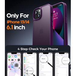FLLAO Coque pour iPhone 13/iPhone 14 6,1 Pouces, avec 2 Pièces de Verre Trempé, Militaire Étui Antichoc Antirayures, Housse de T