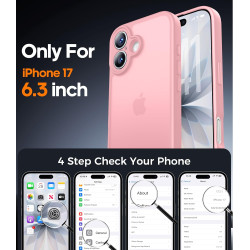 FLLAO Coque pour iPhone 17 avec 2 Pièces de Verre Trempé, Militaire Étui de Mince Bumper Housse, Silicone en Gel TPU Souple Comp