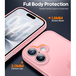 FLLAO Coque pour iPhone 17 avec 2 Pièces de Verre Trempé, Militaire Étui de Mince Bumper Housse, Silicone en Gel TPU Souple Comp