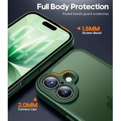 FLLAO Coque pour iPhone 17 avec 2 Pièces de Verre Trempé, Militaire Étui de Mince Bumper Housse, Silicone en Gel TPU Souple Comp