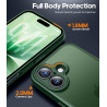 FLLAO Coque pour iPhone 17 avec 2 Pièces de Verre Trempé, Militaire Étui de Mince Bumper Housse, Silicone en Gel TPU Souple Comp