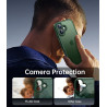 FLLAO Coque pour iPhone 17 avec 2 Pièces de Verre Trempé, Militaire Étui de Mince Bumper Housse, Silicone en Gel TPU Souple Comp