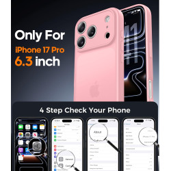 FLLAO Coque pour iPhone 17 Pro avec 2 Pièces de Verre Trempé, Militaire Étui de Mince Bumper Housse, Silicone en Gel TPU Souple 