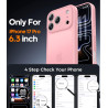 FLLAO Coque pour iPhone 17 Pro avec 2 Pièces de Verre Trempé, Militaire Étui de Mince Bumper Housse, Silicone en Gel TPU Souple 