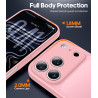 FLLAO Coque pour iPhone 17 Pro avec 2 Pièces de Verre Trempé, Militaire Étui de Mince Bumper Housse, Silicone en Gel TPU Souple 