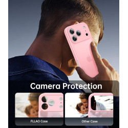 FLLAO Coque pour iPhone 17 Pro avec 2 Pièces de Verre Trempé, Militaire Étui de Mince Bumper Housse, Silicone en Gel TPU Souple 