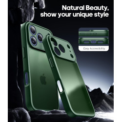 FLLAO Coque pour iPhone 17 Pro avec 2 Pièces de Verre Trempé, Militaire Étui de Mince Bumper Housse, Silicone en Gel TPU Souple 