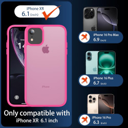 FLLAO Mat Coque Compatible avec iPhone XR et 2 Pièces Protection Verre Trempé,Protection Antichoc Qualité Militaire,Anti-Jauniss