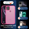 FLLAO Mat Coque Compatible avec iPhone XR et 2 Pièces Protection Verre Trempé,Protection Antichoc Qualité Militaire,Anti-Jauniss