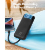 Charmast Batterie Externe 20000mAh, 22.5W Power Bank Charge Rapide avec câbles intégrés, 6 Sorties et 4 Entrées pour iPhone 17 1