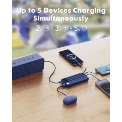 Charmast Batterie Externe 20000mAh, 22.5W Power Bank Charge Rapide avec câbles intégrés, 6 Sorties et 4 Entrées pour iPhone 17 1