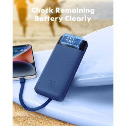 Charmast Batterie Externe 20000mAh, 22.5W Power Bank Charge Rapide avec câbles intégrés, 6 Sorties et 4 Entrées pour iPhone 17 1
