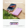 Charmast Batterie Externe, 22.5W Power Bank Charge Rapide avec câbles intégrés, 6 Sorties et 4 Entrées pour iPhone 17 16 15 14 S