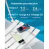 Charmast Batterie Externe 20000mAh, 22.5W Power Bank Charge Rapide avec câbles intégrés, 6 Sorties et 4 Entrées pour iPhone 17 1