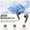Drsaec ecouteurs bleutooth sans fil, écouteurs bleutooth 5.4 avec app, 2026 écouteurs sans fil avec 4 enc réduction de bruit mic