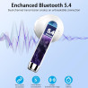 Drsaec ecouteurs bleutooth sans fil, écouteurs bleutooth 5.4, 2026 écouteurs sans fil avec 4 enc réduction de bruit mic, ip7 éta