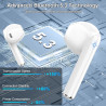 Drsaec ecouteurs bleutooth sans fil, écouteurs bleutooth 5.3, 2026 écouteurs sans fil avec 4 enc réduction de bruit mic, ip7 éta