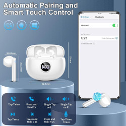 Drsaec ecouteurs bleutooth sans fil, écouteurs bleutooth 5.3, 2026 écouteurs sans fil avec 4 enc réduction de bruit mic, ip7 éta