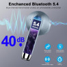 Drsaec ecouteurs bleutooth sans fil, écouteurs bleutooth 5.4, 2026 écouteurs sans fil avec 4 enc réduction de bruit mic, ip7 éta