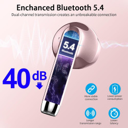 Drsaec ecouteurs bleutooth sans fil, écouteurs bleutooth 5.4, 2026 écouteurs sans fil avec 4 enc réduction de bruit mic, ip7 éta