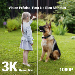 EZVIZ 5MP(3K) 2PK Caméra Surveillance WiFi Extérieure à 360° avec Suivi Auto-Zoom,Détection IA Humaine/Véhicule,Vision Nocturne 