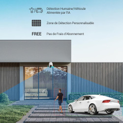 EZVIZ 5MP(3K) 2PK Caméra Surveillance WiFi Extérieure à 360° avec Suivi Auto-Zoom,Détection IA Humaine/Véhicule,Vision Nocturne 