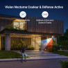 EZVIZ 5MP(3K) 2PK Caméra Surveillance WiFi Extérieure à 360° avec Suivi Auto-Zoom,Détection IA Humaine/Véhicule,Vision Nocturne 